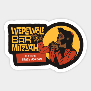 Werewolf Bar Mitzvah - Spooky Scary 30 Rock Sticker